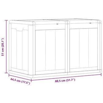 Tuinbox 180 L PP houtlook grijs