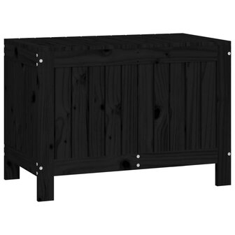 Tuinbox 76x42,5x54 cm massief grenenhout zwart