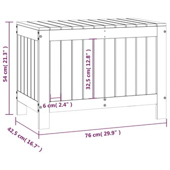 Tuinbox 76x42,5x54 cm massief grenenhout zwart