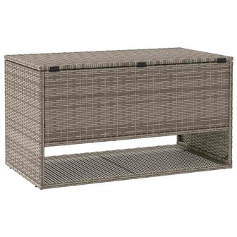 Opbergbox voor buiten 100x55x55,5 cm poly rattan grijs