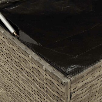 Opbergbox voor buiten 100x55x55,5 cm poly rattan grijs