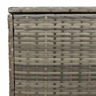 Opbergbox voor buiten 100x55x55,5 cm poly rattan grijs