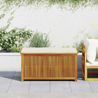 Opbergbox voor buiten 113x50x60,5 cm massief acaciahout