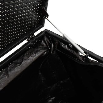 Tuinbox 220x50x58 cm poly rattan zwart