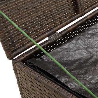 Tuinbox 291 L poly rattan bruin