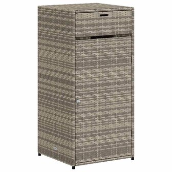 Tuinkast 55x55x111 cm poly rattan grijs