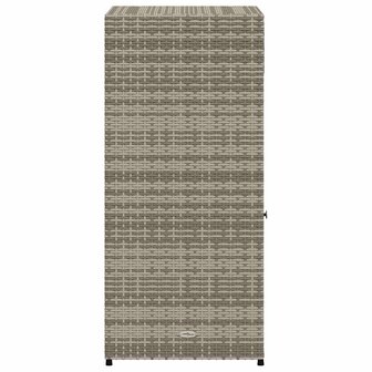 Tuinkast 55x55x111 cm poly rattan grijs