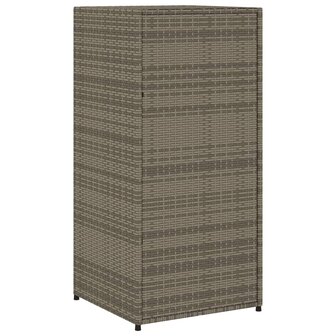 Tuinkast 55x55x111 cm poly rattan grijs