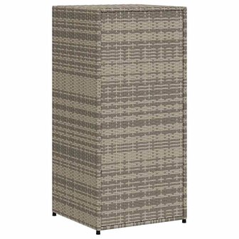 Tuinkast 55x55x111 cm poly rattan grijs