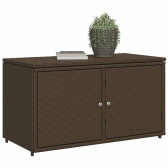 Tuinkast 110x55x60,5 cm poly rattan bruin