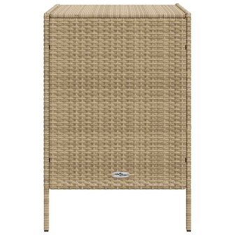 Tuinkast 55x59x80 cm poly rattan beige