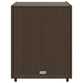 Tuinkast 55x59x69 cm poly rattan bruin