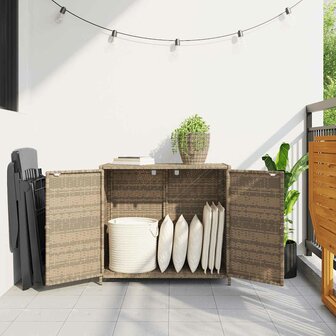 Tuinkast 83x45x76 cm poly rattan beige
