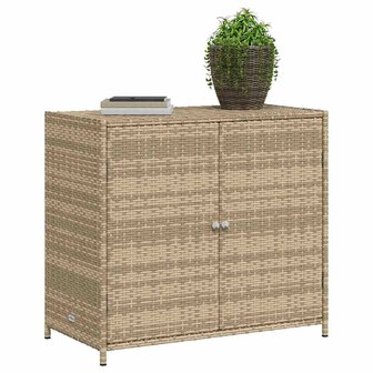 Tuinkast 83x45x76 cm poly rattan beige