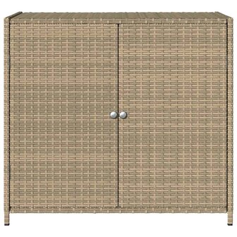 Tuinkast 83x45x76 cm poly rattan beige