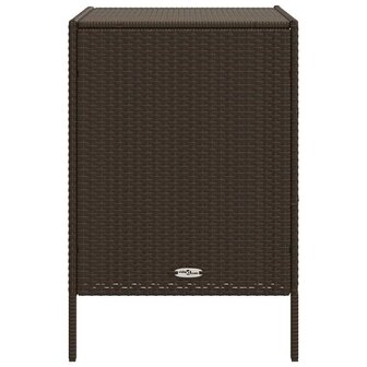 Tuinkast 55x59x80 cm poly rattan bruin