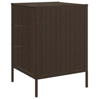 Tuinkast 55x59x80 cm poly rattan bruin