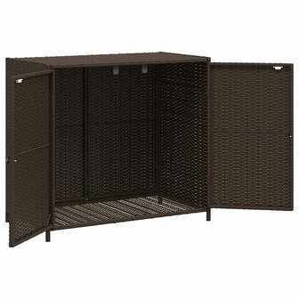 Tuinkast 83x45x76 cm poly rattan bruin