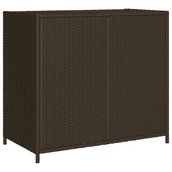 Tuinkast 83x45x76 cm poly rattan bruin