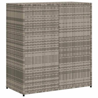 Tuinkast 105x55x113 cm poly rattan grijs