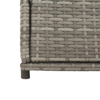 Tuinkast 105x55x113 cm poly rattan grijs