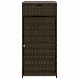 Tuinkast 55x55x111 cm poly rattan bruin