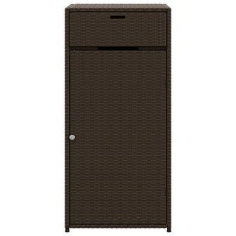 Tuinkast 55x55x111 cm poly rattan bruin