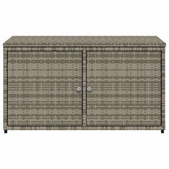 Tuinkast 110x55x60,5 cm poly rattan grijs