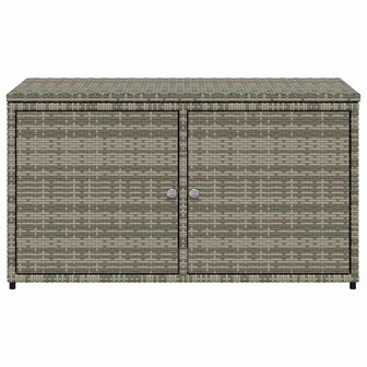 Tuinkast 110x55x60,5 cm poly rattan grijs