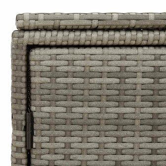 Tuinkast 110x55x60,5 cm poly rattan grijs