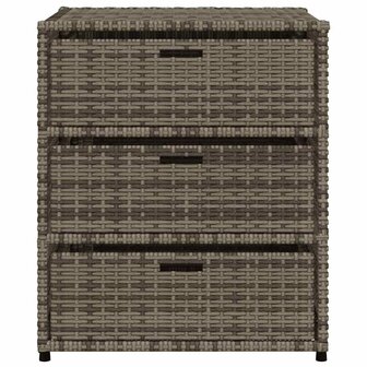 Tuinkast 55x59x69 cm poly rattan grijs
