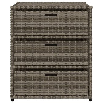 Tuinkast 55x59x69 cm poly rattan grijs