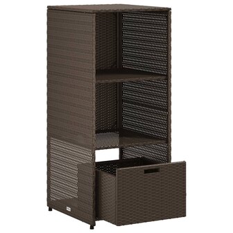 Tuinkast 50x55x115 cm poly rattan bruin
