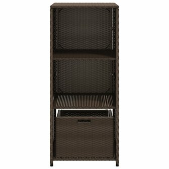 Tuinkast 50x55x115 cm poly rattan bruin