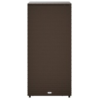 Tuinkast 50x55x115 cm poly rattan bruin