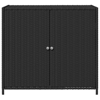 Tuinkast 83x45x76 cm poly rattan zwart