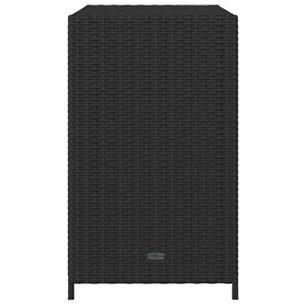 Tuinkast 83x45x76 cm poly rattan zwart