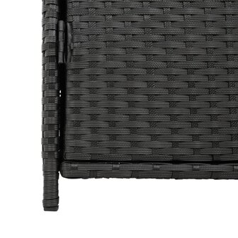 Tuinkast 83x45x76 cm poly rattan zwart
