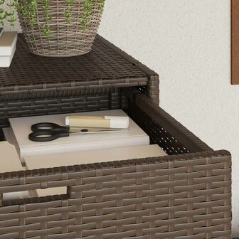 Tuinkast 105x55x113 cm poly rattan bruin