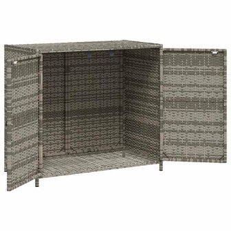 Tuinkast 83x45x76 cm poly rattan grijs