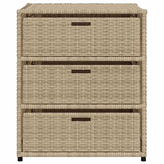 Tuinkast 55x59x69 cm poly rattan beige
