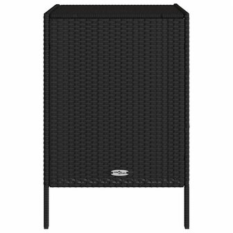 Tuinkast 55x59x80 cm poly rattan zwart