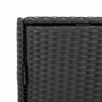 Tuinkast 55x59x80 cm poly rattan zwart