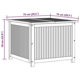 Tuinbox 75x75x58 cm massief acaciahout