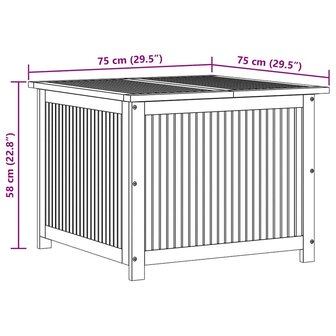 Tuinbox 75x75x58 cm massief acaciahout
