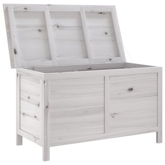 Tuinbox 99x49,5x58,5 cm massief vurenhout wit