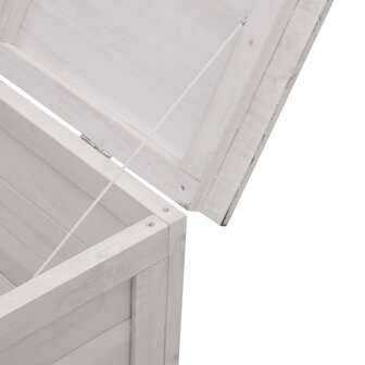 Tuinbox 99x49,5x58,5 cm massief vurenhout wit