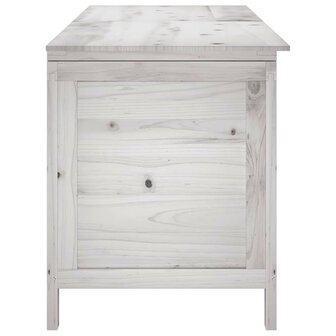 Tuinbox 150x50x56,5 cm massief vurenhout wit