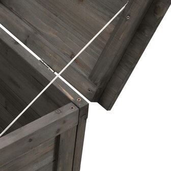 Tuinbox 99x49,5x58,5 cm massief vurenhout antracietkleurig