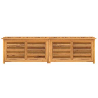 Tuinbox met zak 200x50x55 cm massief teakhout